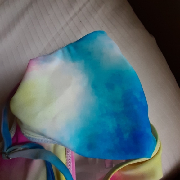 XL 80's Honeycomb Shirt Bikini Top Combo - Picture 14 of 16